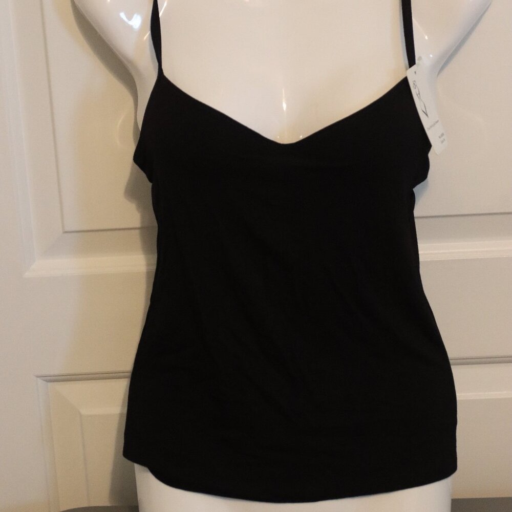 NWT CharMing & Dream Medium Black Adjustable Spaghetti Strap Padded Tank/Cami